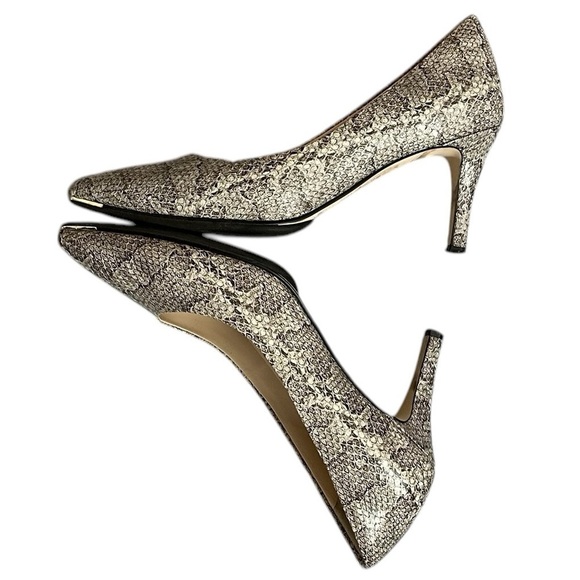 Cole Haan GrandSeries White Grey Black Snakeskin Leather Pumps Heels - Size 7.5B - Picture 6 of 7